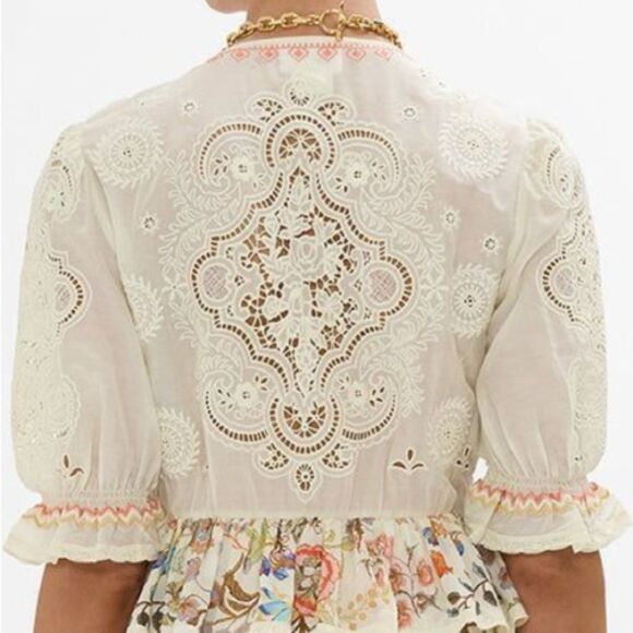 12 PRE-LOVED CAMILLA Dress  1200.00 PUFF SLEEVED HONOR OF HEIRLOOM COLLECTION - Picture 4 of 8